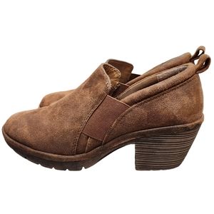 Eurosoft Temria Mule Clog Butternut Brown Faux Leather Slip On Size 7.5M